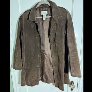 Cherokee Women's Brown Suede Trench Coat